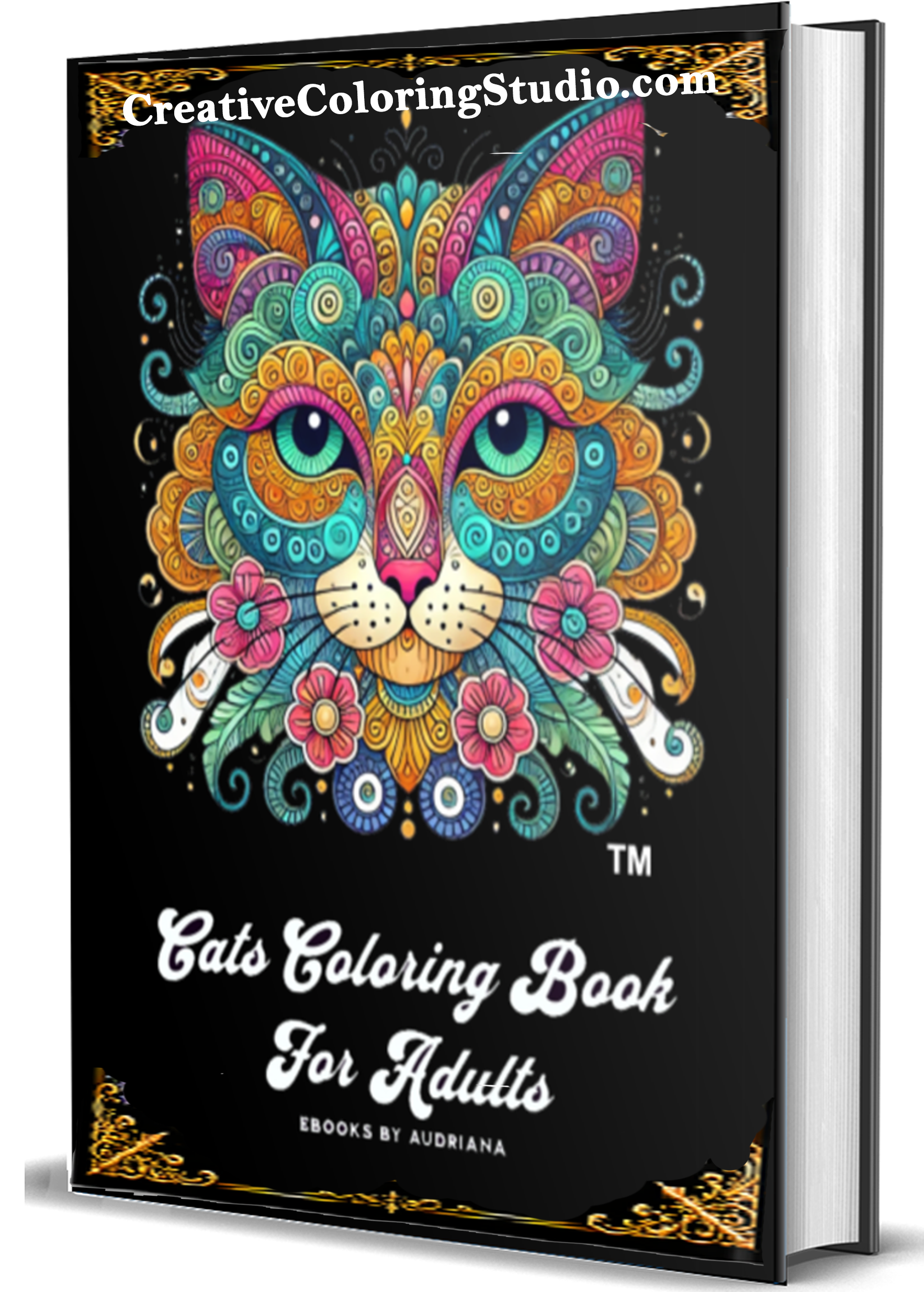 Cats Coloring Book for Adults cover